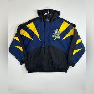 Vintage Notre Dame APEX ONE Jacket Fighting IRISH Back Patch 1990s Coat Sz Large
